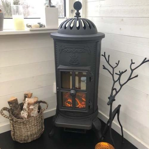 Carl Electric Fireplace - Cast Iron