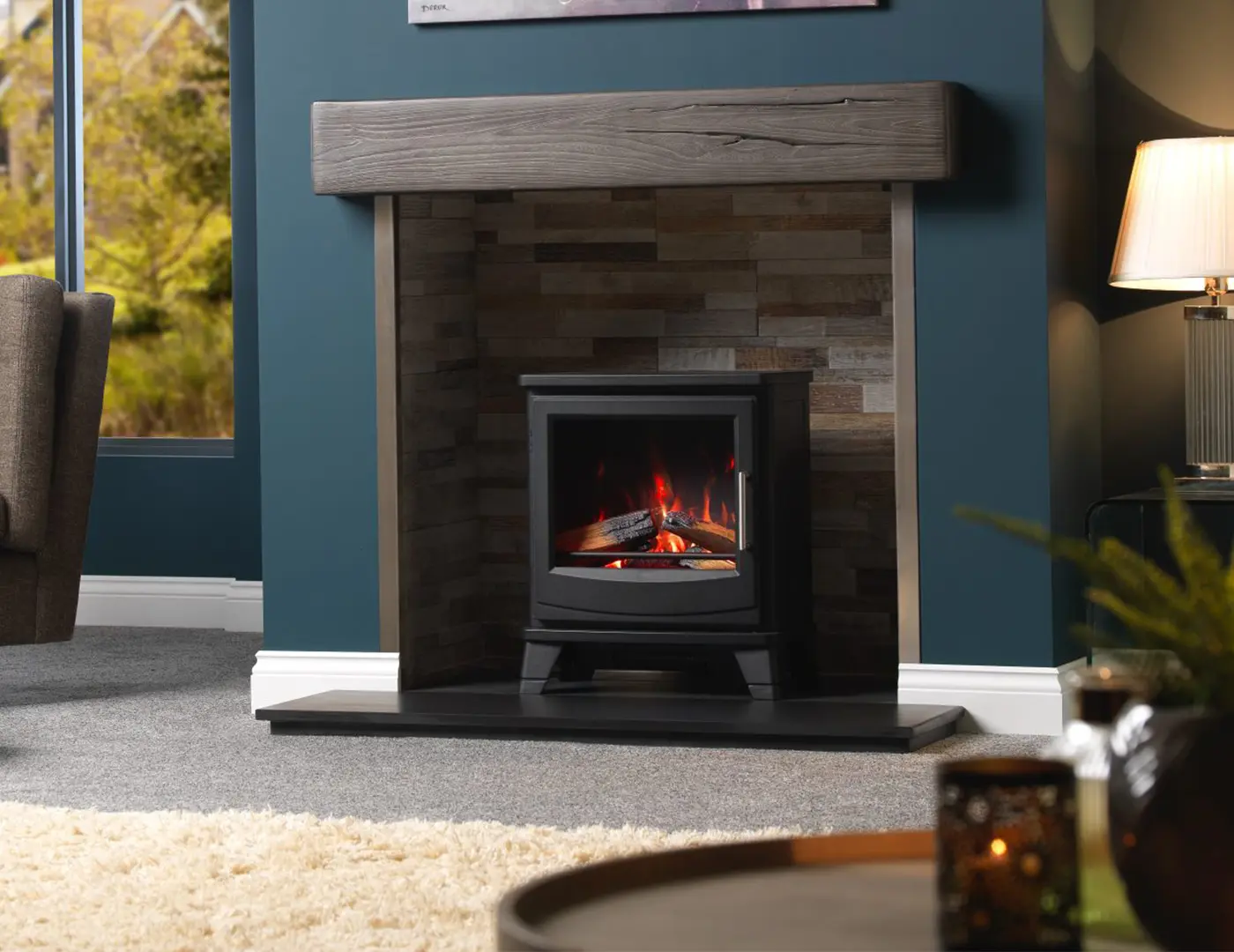 black freestanding electric stove