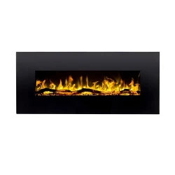 Avon Black Wall Electric Fireplace