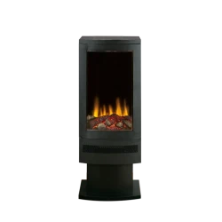 British Fires Bramshaw Pedestal - Freestanding Electric Fireplace in Wood Stove Design