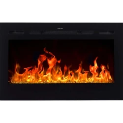 Merseyside Black Electric Fireplace