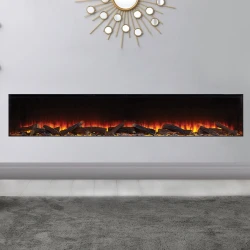 British Fires New Forest 2400 extra-wide built-in electric fireplace with panoramic flame view
