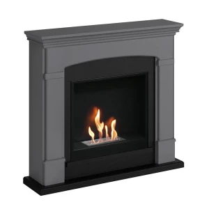 Hals Grey Bioethanol Fireplace in Minimalist and Contemporary Design