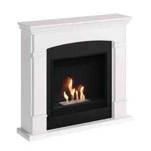 Hals White Bioethanol Fireplace in Minimalist and Contemporary Design