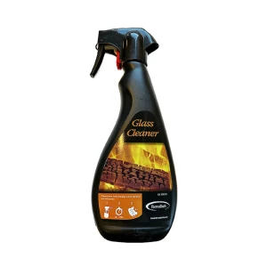 Liquid for glass cleaning for bio fireplace