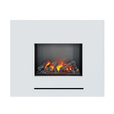 Glow Fire Lessing - Engine 56-600 | Freestanding Water Vapour Fireplace with Heating, 90 cm x 110 cm x 35 cm