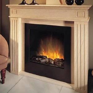 Black built-in electric fireplace without heating - width 60,5 cm Black built-in electric fireplace without heating - width 60,5 cm