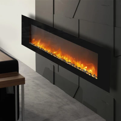 Xaralyn Trivero 180 Smart Electric fireplace - black wall mounted electric fireplace with app control