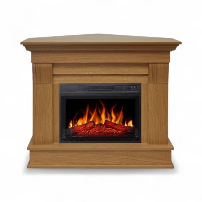 ArtiFlame Albion light oak electric fireplace suite with corner or flat wall placement
