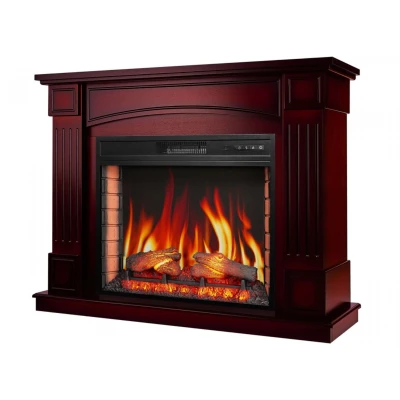 ArtiFlame Boston cognac red-brown electric fireplace suite with AF28S insert