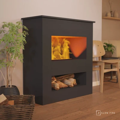 Brecht Electric Fireplace OMC 600 – Black – Realistic Flame, Eco-Friendly Design, Freestanding Brecht Electric Fireplace OMC 600 – Black – Realistic Flame, Eco-Friendly Design, Freestanding