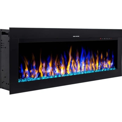 Aflamo Diamond 183 cm black wall-mounted electric fireplace