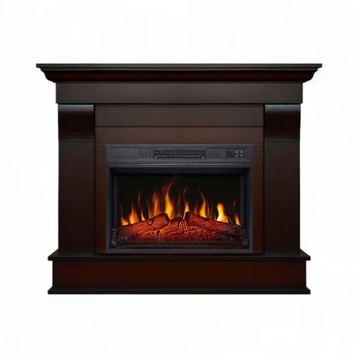 Albion Electric Fireplace – Mahogany Brown Antique | Buy Now ArtiFlame Albion mahogany brown antique electric fireplace with 23-inch AF23S insert