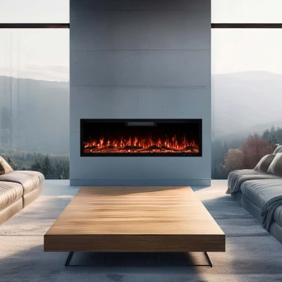 Aflamo Elite 127 cm black wall-mounted electric fireplace