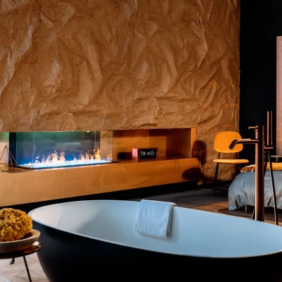 Faber e-MatriX Linear 1050-400 III Wide and Narrow Water Vapour Fireplace