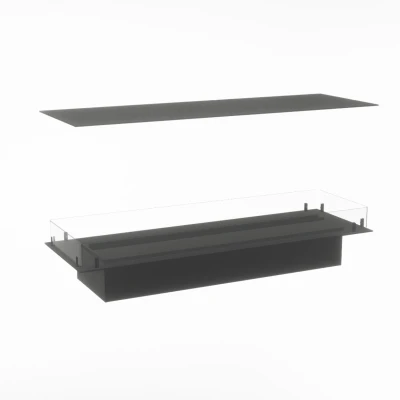 Foco Four 1200 hybrid fireplace for built-in installation