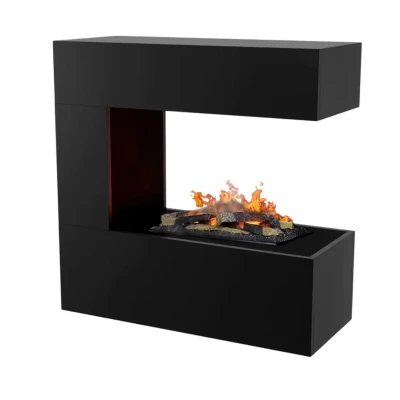 Glow Fire Schiller Wall Black OMC 400 Wall-mounted Water Vapour Fireplace – Realistic Flame Effect