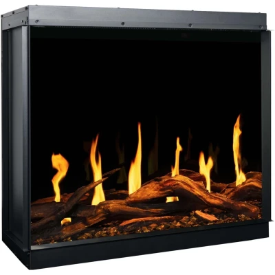 Goldman Wall-Mounted Electric Fireplace in Black