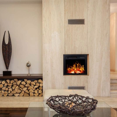 Professional electric fireplace LED 60cm for installation