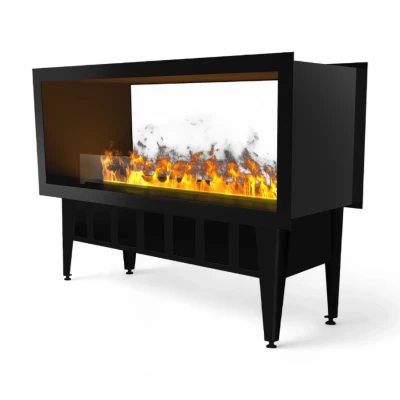 Incanto 1000 ST - See-through Water Vapour Fireplace | Magic-Fire Incanto 1000 ST see-through water vapour fireplace by Magic-Fire with two-sided flame view
