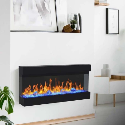 Isle Three-Sided Electric Fireplace