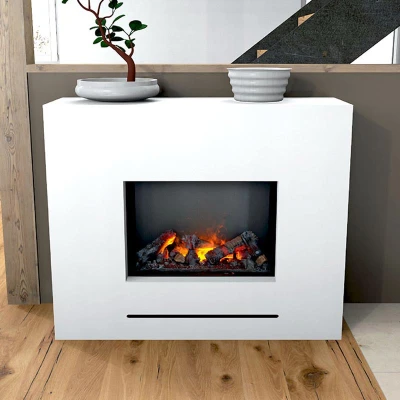 Glow Fire Lessing - Engine 56-600 | Freestanding Water Vapour Fireplace with Heating Glow Fire Lessing - Engine 56-600 | Freestanding Water Vapour Fireplace with Heating, 90 cm x 110 cm x 35 cm