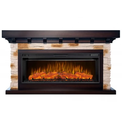 Artiflame Ludwig AF42 Electric Fireplace - Mahogany Brown Antique