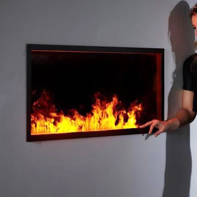 Incanto 1000 Built-in Water Vapour Fireplace | Buy Magic-Fire Here Incanto 1000 built-in water vapour fireplace by Magic-Fire with black steel housing