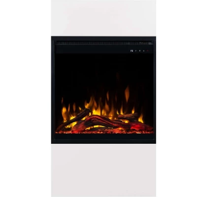 Milos 60 Freestanding Electric Fireplace | Elegant Design & Realistic Flame Effect Milos 60 Freestanding Electric Fireplace | Sleek White Finish & 1.5 kW Heating