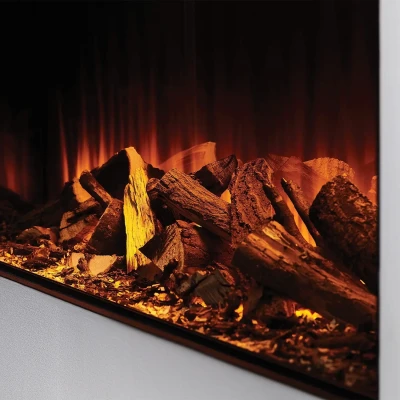New Forest 1200 Built-In Electric Fireplace | Buy British Fires Online British Fires New Forest 1200 built-in electric fireplace with wide multi-sided flame view