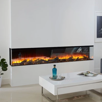 New Forest 2400 Built-In Electric Fireplace | Buy British Fires Online British Fires New Forest 2400 extra-wide built-in electric fireplace with panoramic flame view