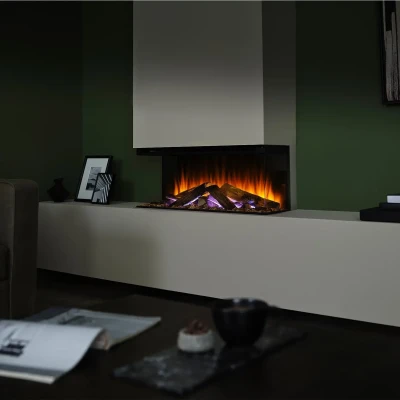 New Forest 870 Built-In Electric Fireplace | Buy British Fires Online British Fires New Forest 870 built-in electric fireplace with multi-sided flame view