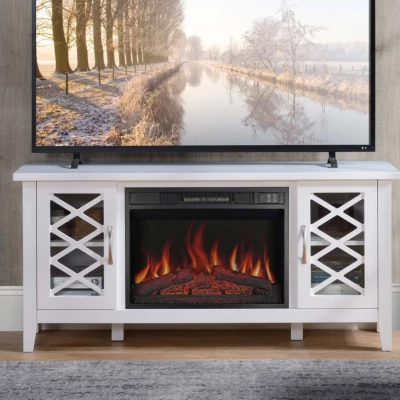 Artiflame Odessa AF23S Electric Fireplace in White 