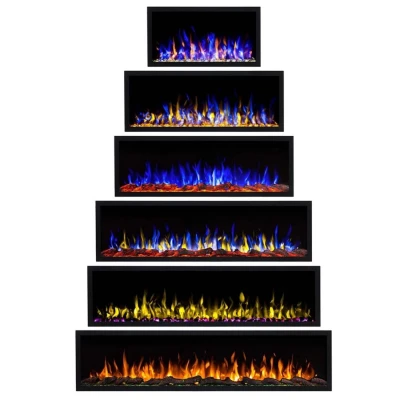 Aflamo Pride Slim 183 cm black wall-mounted electric fireplace