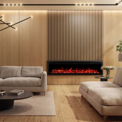 Royal Pro Wall-Mounted Electric Fireplace in Black