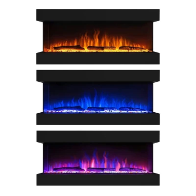 Feroza 137 cm - Wall-Mounted ScandiFlames Electric Fireplace