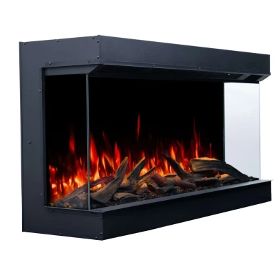 Superb 3D Electric Fireplace | 3-Sided Design | LED Flame Effect & Smart Control