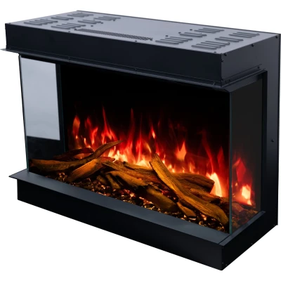 Aflamo Superb 3D 103.2 cm black 3-sided inset electric fireplace