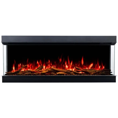 Aflamo Superb 3D 160 (163.2 cm) black 3-sided inset electric fireplace