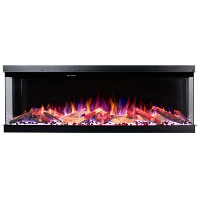 Aflamo Superb 50 black 3-sided inset electric fireplace