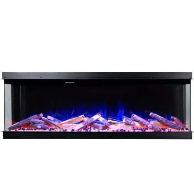 Aflamo Superb 60 black 3-sided inset electric fireplace