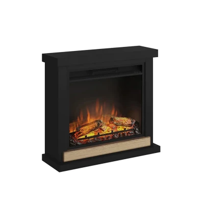 TAGU Hagen Electric Fireplace – Black Freestanding Heater, 1500W, Remote & Thermostat