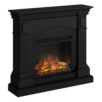 TAGU Magna Electric Fireplace – Black Freestanding Mantel Fireplace - Choose between PowerFlame 1 or 2 insert