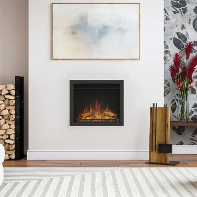 TAGU PowerFlame 1 Electric Fireplace Insert – Slim 15 cm Depth, Wall or Mantel Installation