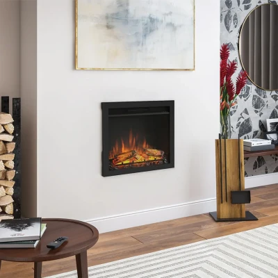 TAGU PowerFlame 1 Electric Fireplace Insert – Slim 15 cm Depth, Wall or Mantel Installation