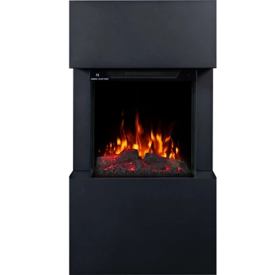 Texel Black Freestanding Electric Fireplace | Elegant Design & Realistic LED Flames
