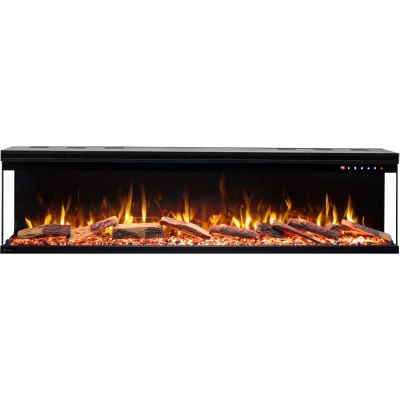Aflamo Unique 127 cm black wall-mounted electric fireplace