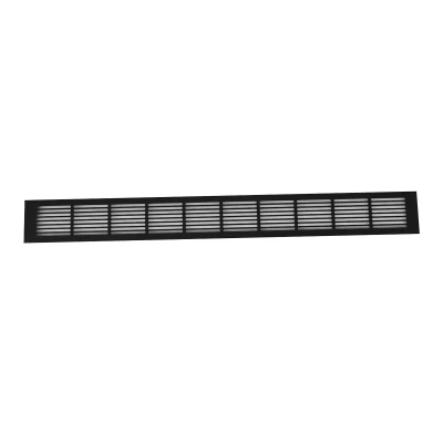 Black Ventilation Grille - 100x11 cm - Ventilation Area 420 cm²  Black Ventilation Grille - 100x11 cm with a Ventilation Area of 420 cm²
