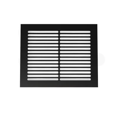 Ventilation Grille Black - 25x20.5 cm - Ventilation Area 210 cm² Black Ventilation Grille - Size: 25x20.5 cm - Ventilation Area: 210 cm²