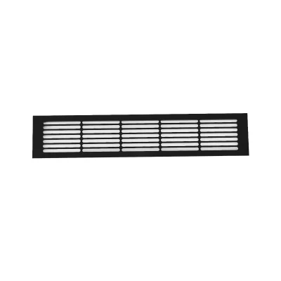 Ventilation Grille Black 50x10 cm - Ventilation Area 214 cm² Ventilation Grille Black - 50x10 cm with a ventilation area of 214 cm²